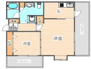 リアンシエルブルー東比恵【4階】の間取り