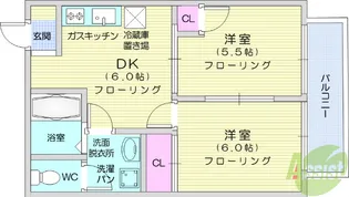 レジデンスオリーブT【2階】の間取り