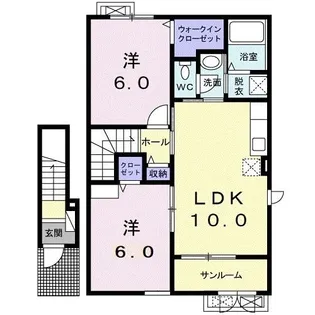 アスリープ I【2階】の間取り