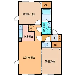 グランドールG館【2階】の間取り