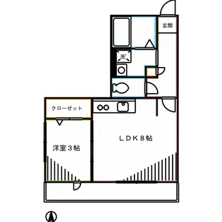 トレビナ武蔵野【2階】の間取り