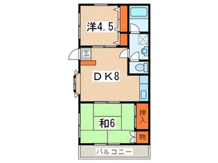 ファ-ストパレス長津田【1階】の間取り