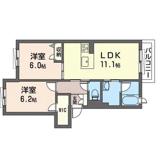 アルフラット【2階】の間取り