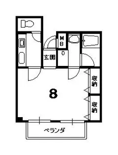 プラネシア星の子御所西【4階】の間取り