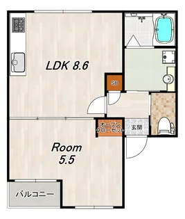 プリオーレリベルタ桂B棟【3階】の間取り