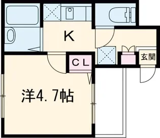 メルディア東堀切【1階】の間取り