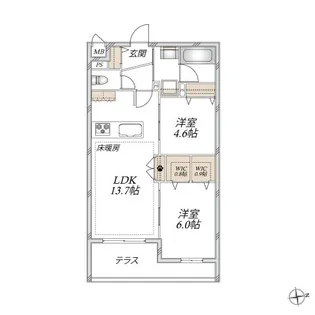 VESTA【1階】の間取り