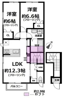 ラ・メゾン・フルーリ【2階】の間取り