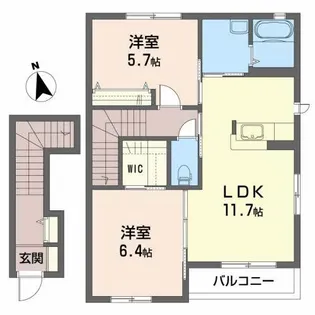 オレンジコート A【2階】の間取り