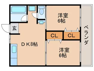 桂リバーサイドハイツ【1階】の間取り