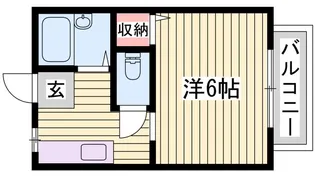 サンシティアイン【1階】の間取り