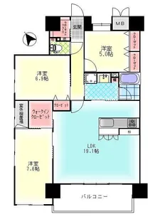 ニューガイア大分駅前No.63【9階】の間取り
