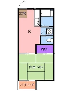ニシニコーポ【1階】の間取り