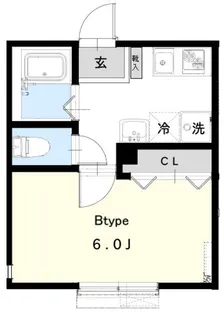 ベルンハルト谷津【1階】の間取り