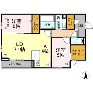 グランディール六丁の目【3階】の間取り