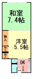クリスタル・コーポ【2階】の間取り