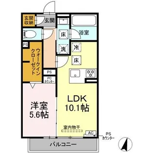 Clair島田【1階】の間取り