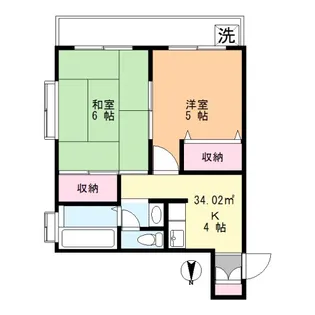 金子マンション【4階】の間取り