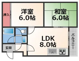 アーバンライフ巽【6階】の間取り