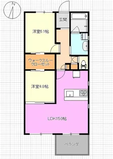 カーサフジ【3階】の間取り