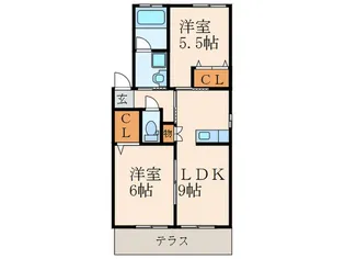 コンテント・ハウス【1階】の間取り