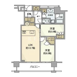 ブリリアザタワー東京八重洲アベニュー【3階】の間取り