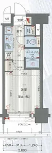 プレサンス名古屋STATIONアブソリュート【3階】の間取り