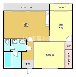 スカイコート下郡【3階】の間取り
