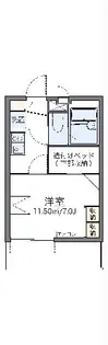 レオパレスリモーネIII【3階】の間取り