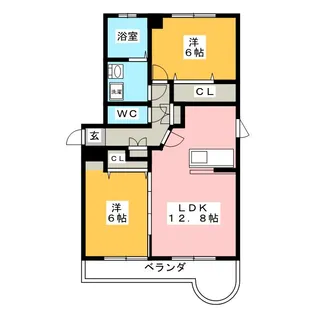 アズーレ若福町【3階】の間取り