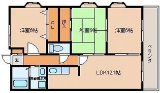 シャトレ・エスポワール【1階】の間取り