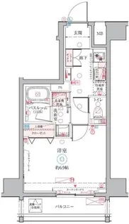 クレヴィスタ三ノ輪【6階】の間取り