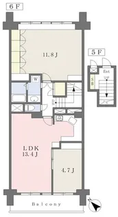 目黒台マンション【6階】の間取り