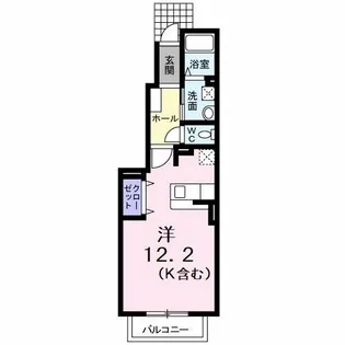 ブルートレイン篠原【1階】の間取り