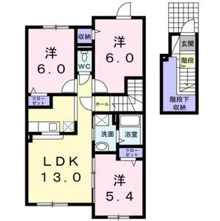 メゾフォルテwest【2階】の間取り