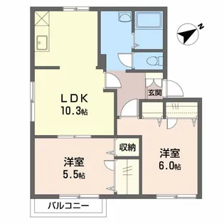 フレグランスリヴェール【2階】の間取り