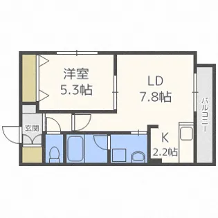 IVY(アイビー)琴似【2階】の間取り