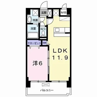 グローヴ・ガーデンE【6階】の間取り