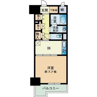 グランディール大濠【8階】の間取り