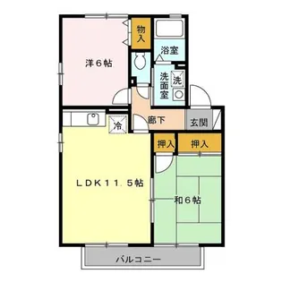 グレープヒルズ羽犬塚I A棟【2階】の間取り