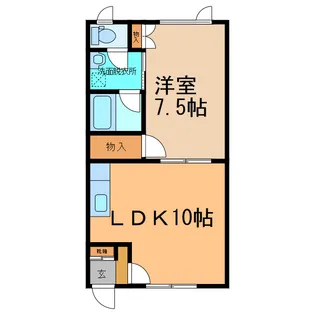 コーポ三条 B【1階】の間取り
