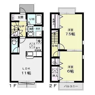 アズール Aの間取り