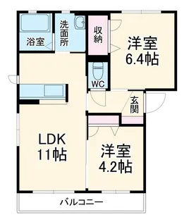 キャロル【1階】の間取り