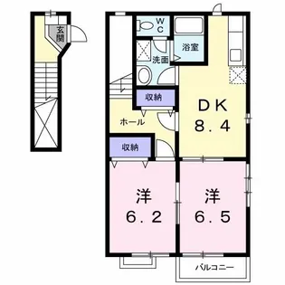 サン・プラシードA【2階】の間取り