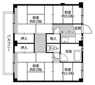 ビレッジハウス高花平【1階】の間取り