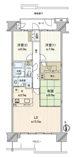 グランレジデンスI【3階】の間取り