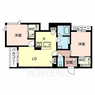 Verite三国ヶ丘【2階】の間取り