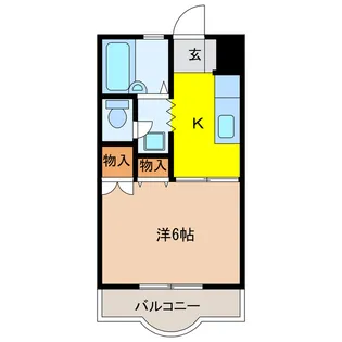 パインリーフ北郷【1階】の間取り