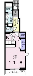 愛知県大府市横根町寺田【アパート】の間取り
