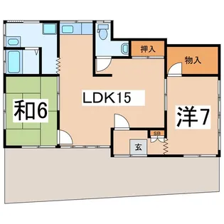 山梨県山梨市鴨居寺【一戸建】の間取り